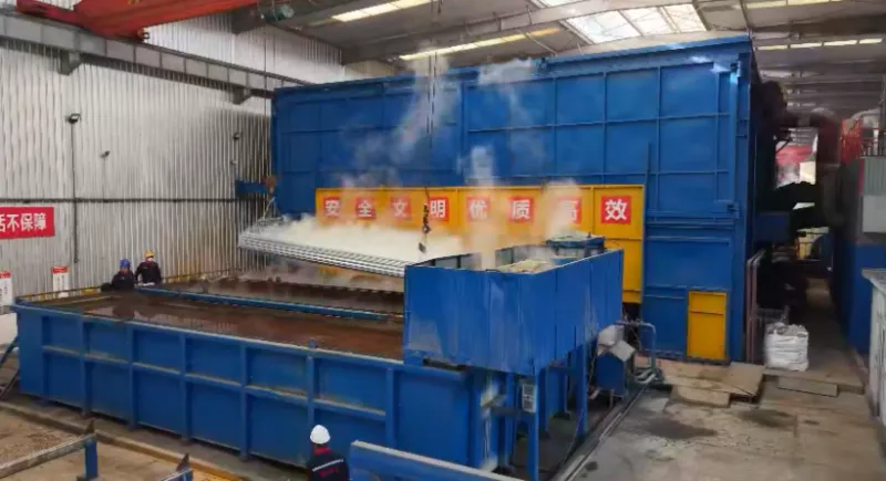 Steel pipe manufacturing workshop for hot-expansion steel pipe production